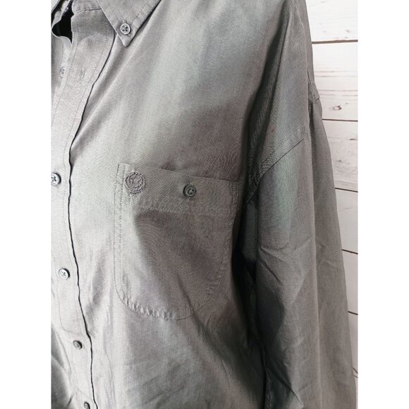 Wrangler George Strait Collection Charcoal Button Front‎ Size XXL Dress Shirt - Picture 6 of 7